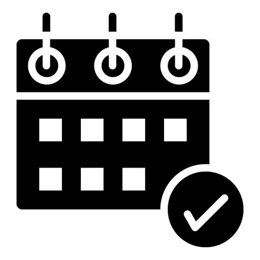 Business Calendar Glyph Icon