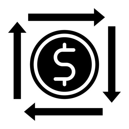 Cash Flow Glyph Icon | Crisis Mangement