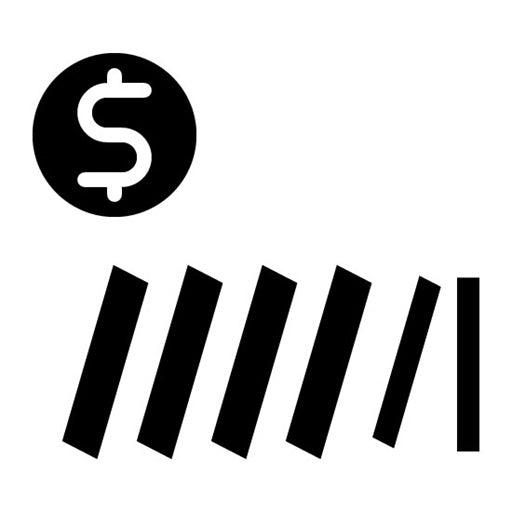Domino Money Glyph Icon