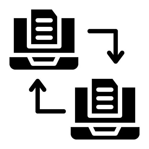 Files Exchange Glyph Icon