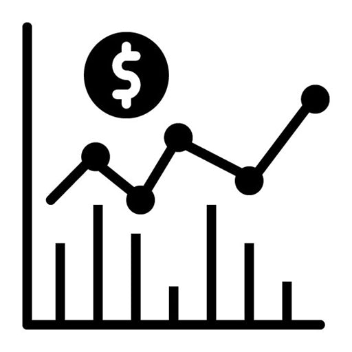 Stock Market Glyph Icon | Crisis Mangement