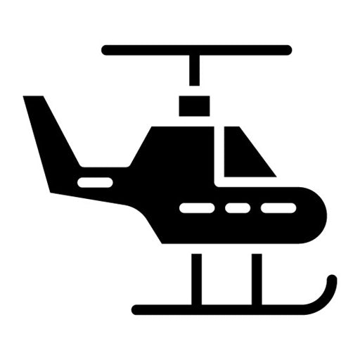 Helicopter Glyph Icon | Public Services