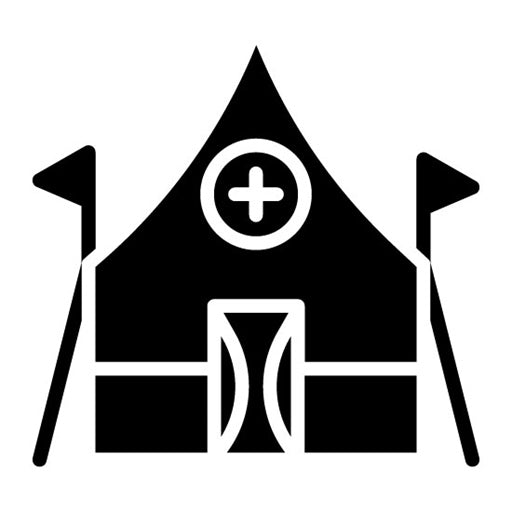 Hospital Tent Glyph Icon | Public Services