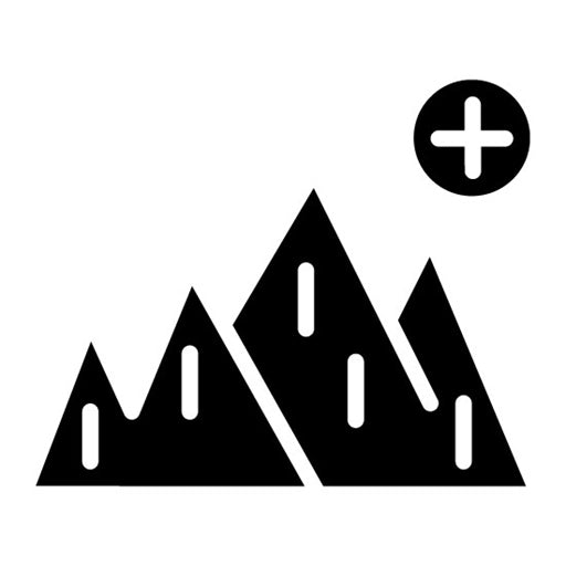 Mountain Rescue Glyph Icon | Public Services