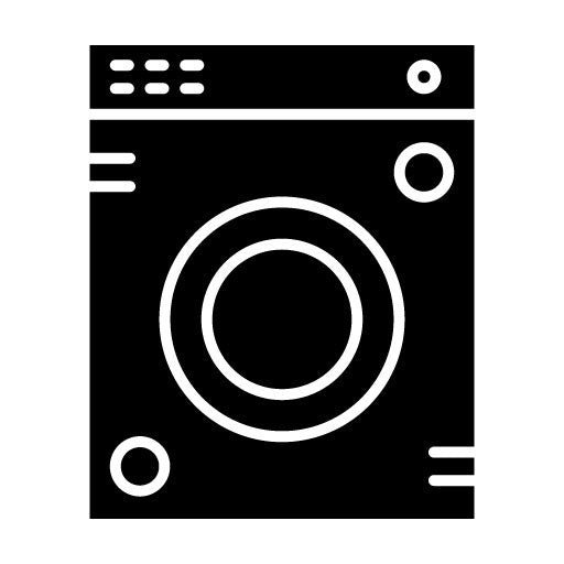 Washing Machine Glyph Icon | Sewing