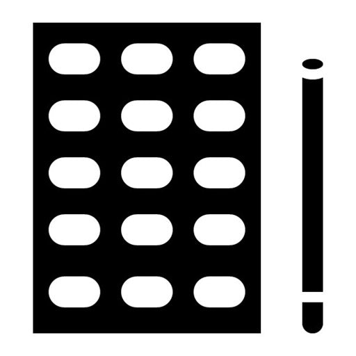 Nicotine Gum Glyph Icon