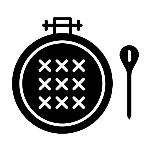 Cross Stitch Glyph Icon
