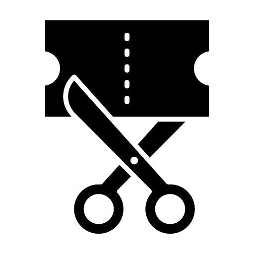 Cutting Clothes Glyph Icon
