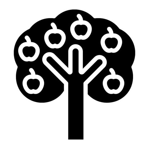 Apple Tree Glyph Icon
