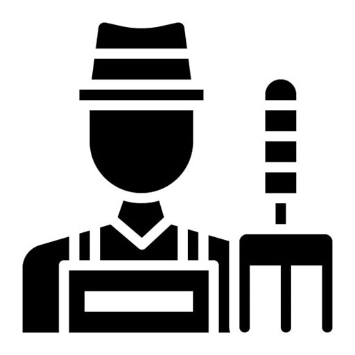 Farmer Glyph Icon