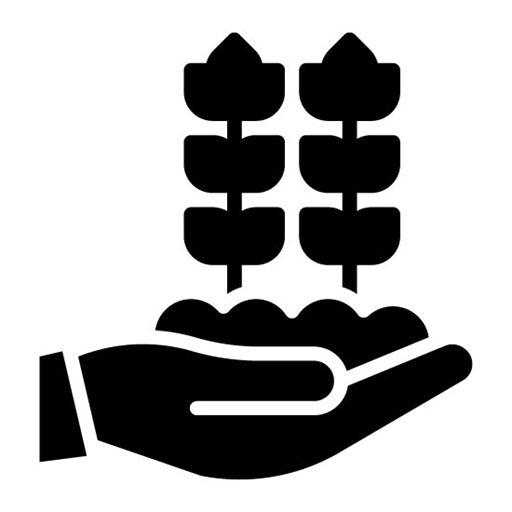Seed Hand Glyph Icon
