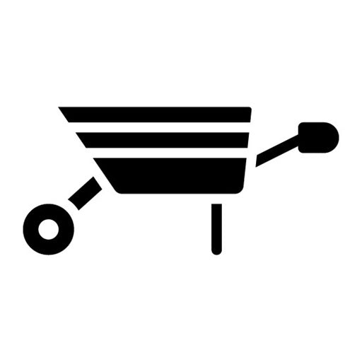 Wheelbarrow Glyph Icon