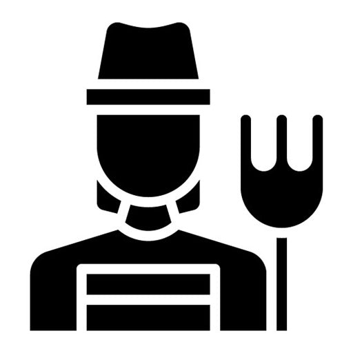 Woman Farmer Glyph Icon