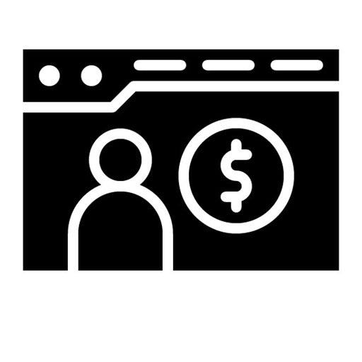 Cost Per Engagement Glyph Icon | Video Blog
