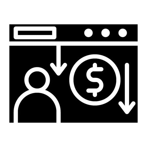 Cost Per Lead Glyph Icon | Video Blog