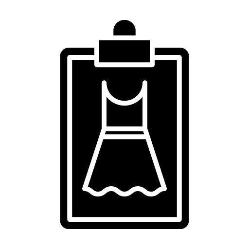 Dress Sketch Glyph Icon