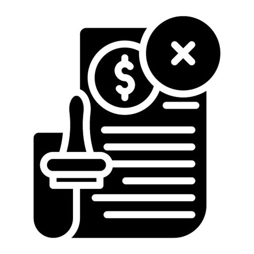 Agreement Delete Glyph Icon
