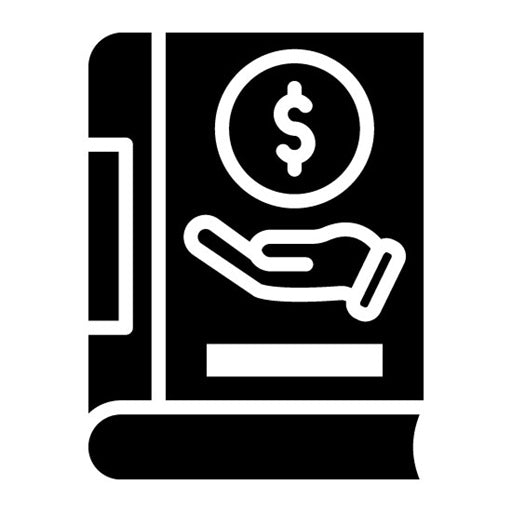 Saving Book Glyph Icon