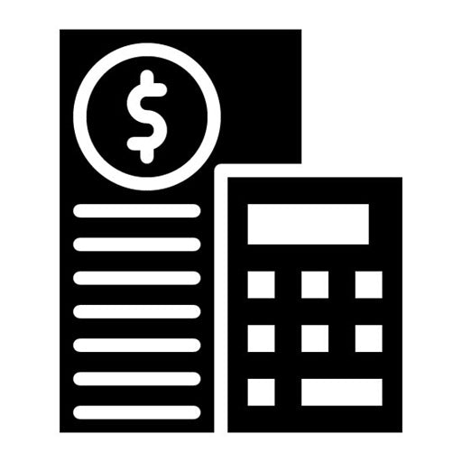 Bookkeeping Glyph Icon