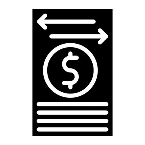 Cash Flow Statement Glyph Icon