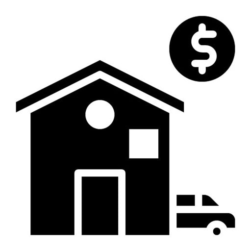 Fixed Asset Glyph Icon | Credit And Loan