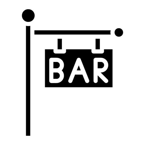 Bar Sign Glyph Icon