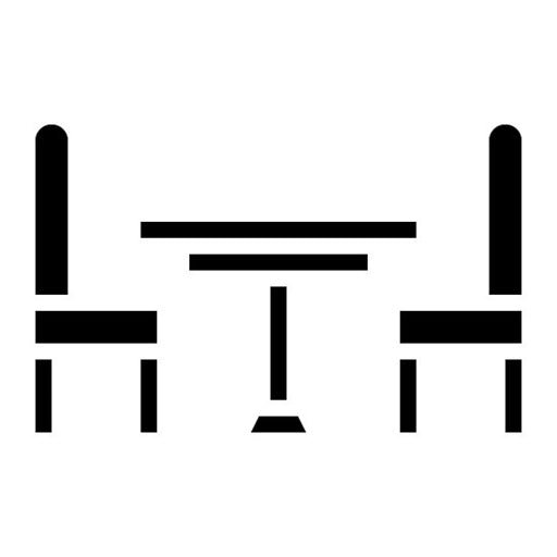Cafe Table Glyph Icon