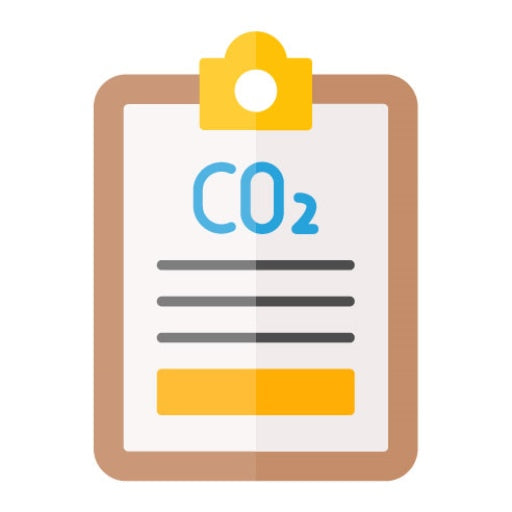 Carbon dioxide Report Flat Icon