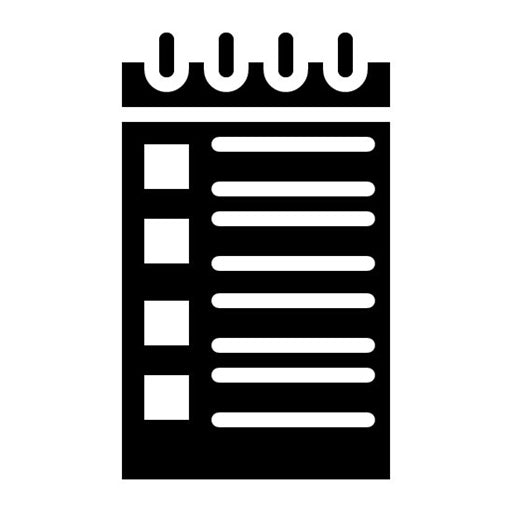 Notepad Glyph Icon