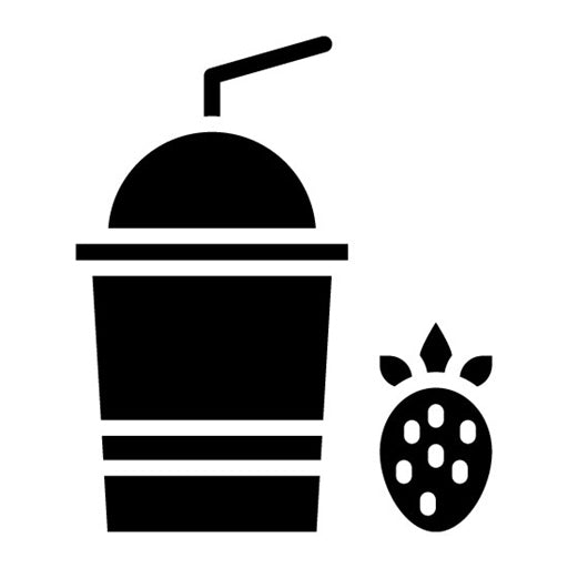 Strawberry Milkshake Glyph Icon