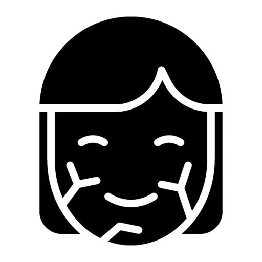 Dry Skin Glyph Icon | Cosmetology