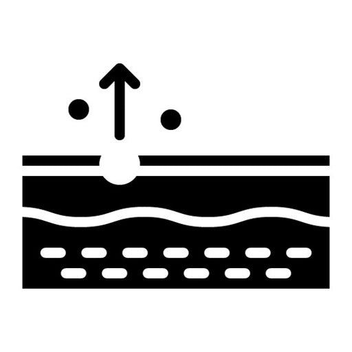 Exfoliation Glyph Icon