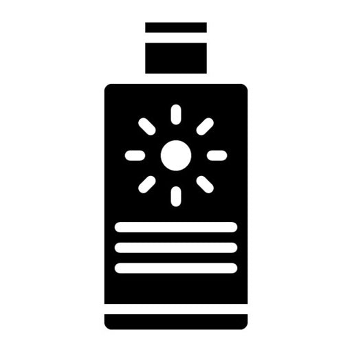 Sun Lotion Glyph Icon