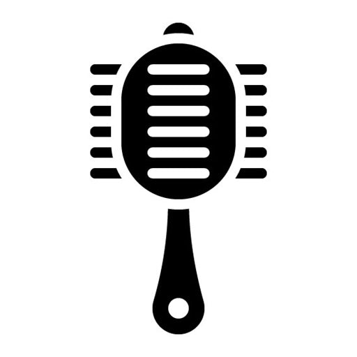 Baby hairbrush Glyph Icon