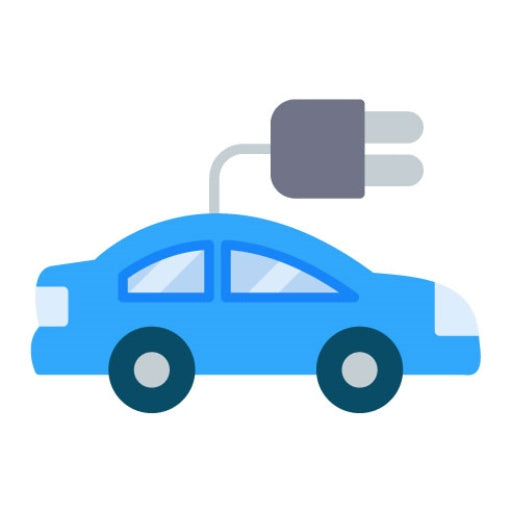 Electric Car Flat Icon