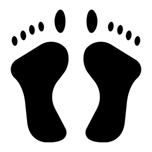 Footprint Glyph Icon | Crime Investigation