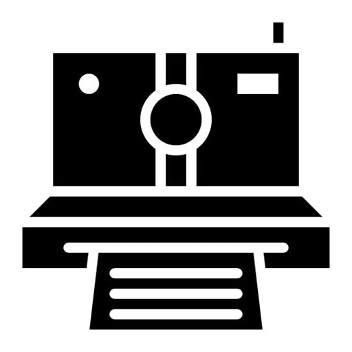 Polaroid Camera Glyph Icon