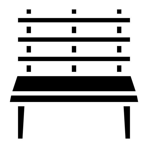 Bench Glyph Icon | Water Park