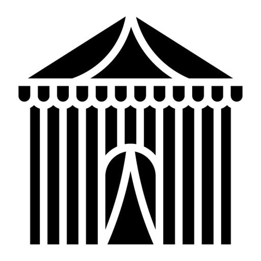Circus Tent Glyph Icon | Water Park