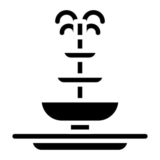 Fountain Glyph Icon | Water Park