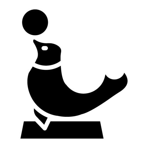 Seal Circus Glyph Icon