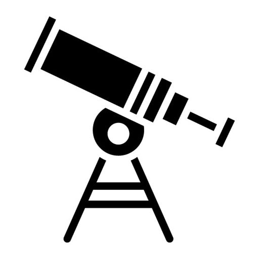 Small Telescope Glyph Icon