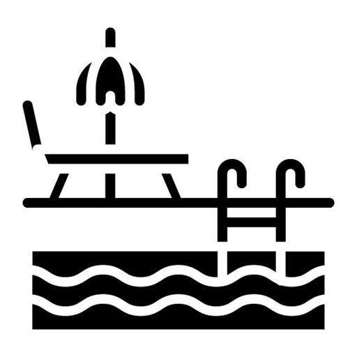 Swimming Pool Glyph Icon | Water Park
