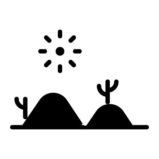 Desert Glyph Icon | Geography
