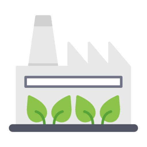 Green Factory Flat Icon