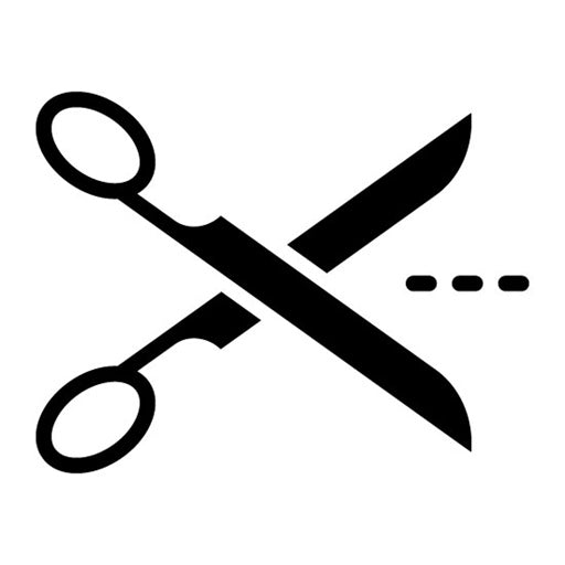 Scissor Glyph Icon | Dermatology