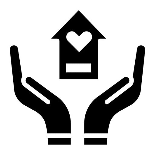 Back Up Home Care Glyph Icon