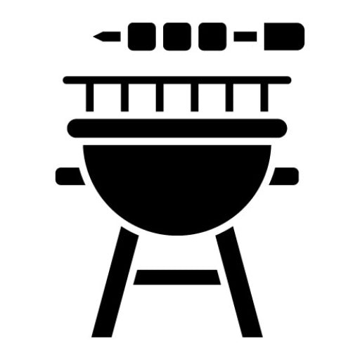 Bbq Grill Glyph Icon | Restaurant