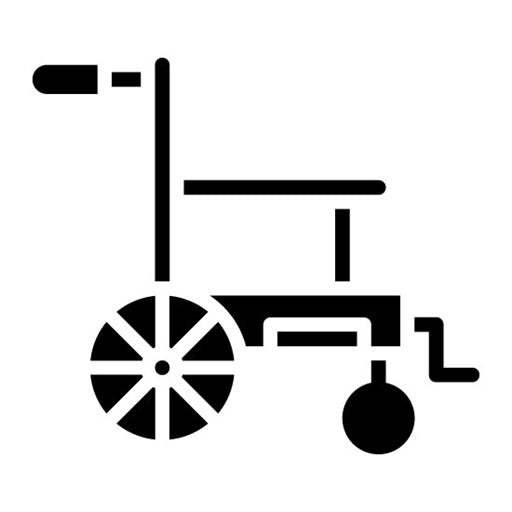 Wheel Chair Glyph Icon | Home Services