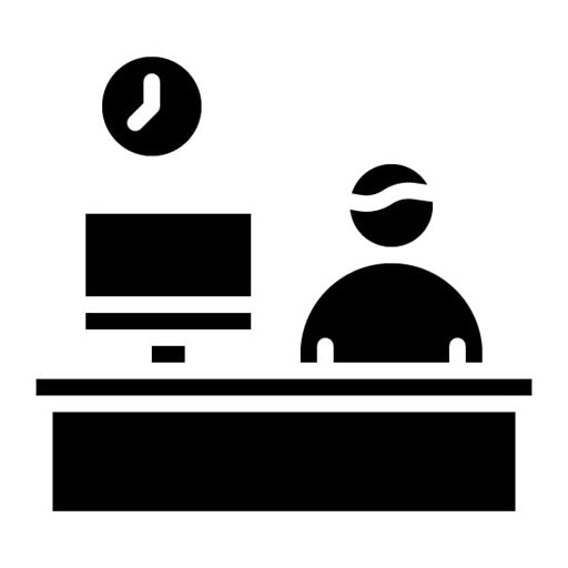 Working Time Glyph Icon